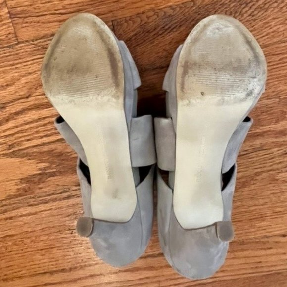 "Like New" Banana Republic Gray suede open toe, back zipper bootie - size 7 - Picture 11 of 11